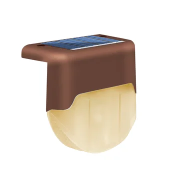 

6pcs Balcony IP55 Waterproof 3000K Color Temperature Path Solar Powered Wall Landscape Yard Street LED Fence Lights Stair ABS