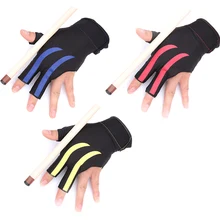 1 пара бильярдных кия перчатки открытый 3 пальца противоскользящие Пот-Абсорбирующие перчатки FOU99