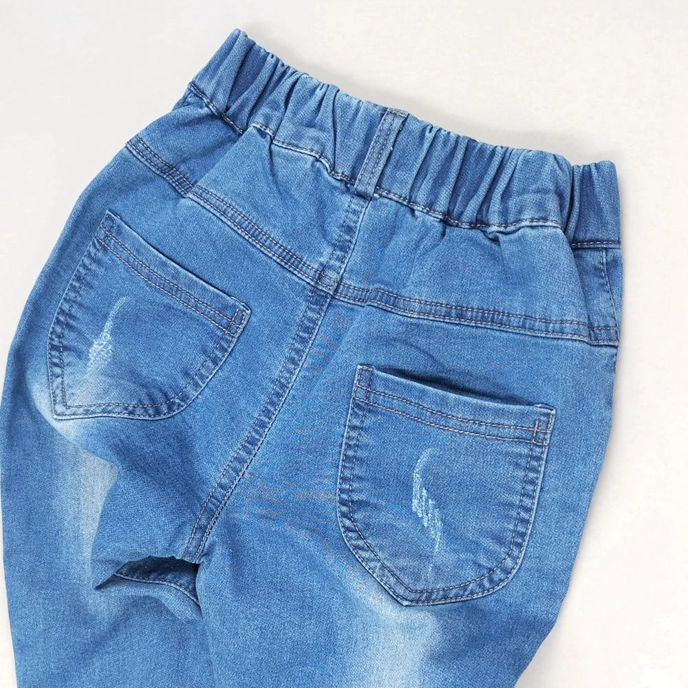 Chumhi calças jeans de algodão elásticas, 5-12t para meninas crianças  calças jeans bordados flores toldder roupas de meninas roupas