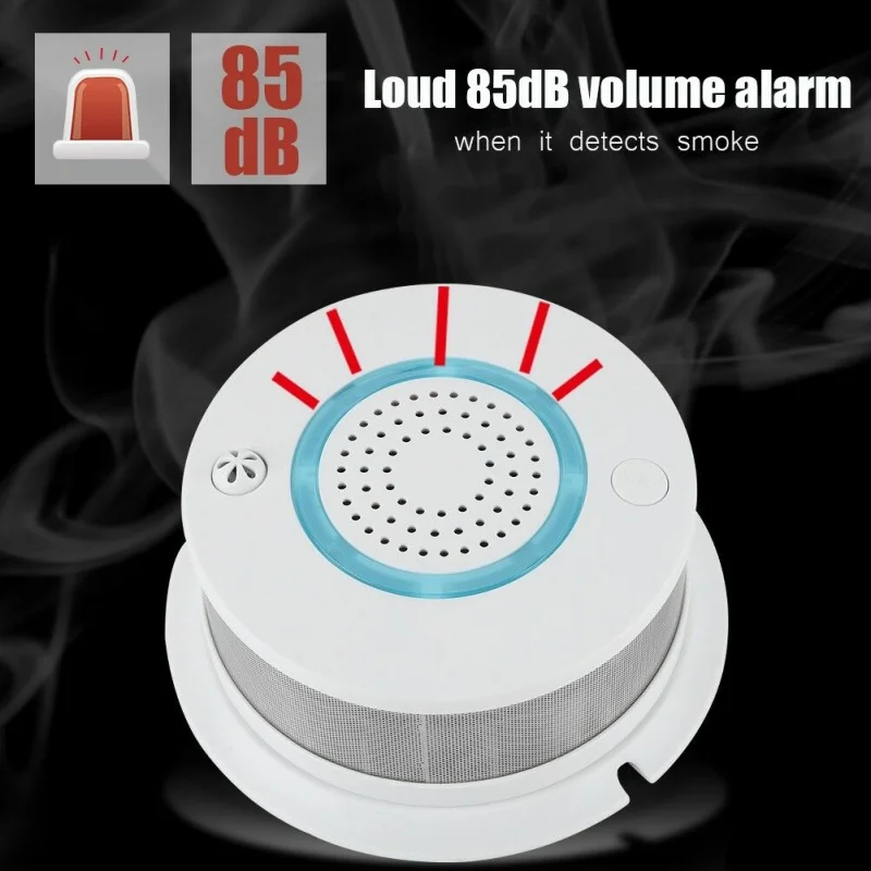 SmartYIBA Smart Wireless WIFI+APP Fire Smoke & Temperature Sensor Wireless Smoke Temperature Detector Home Security Alarm System