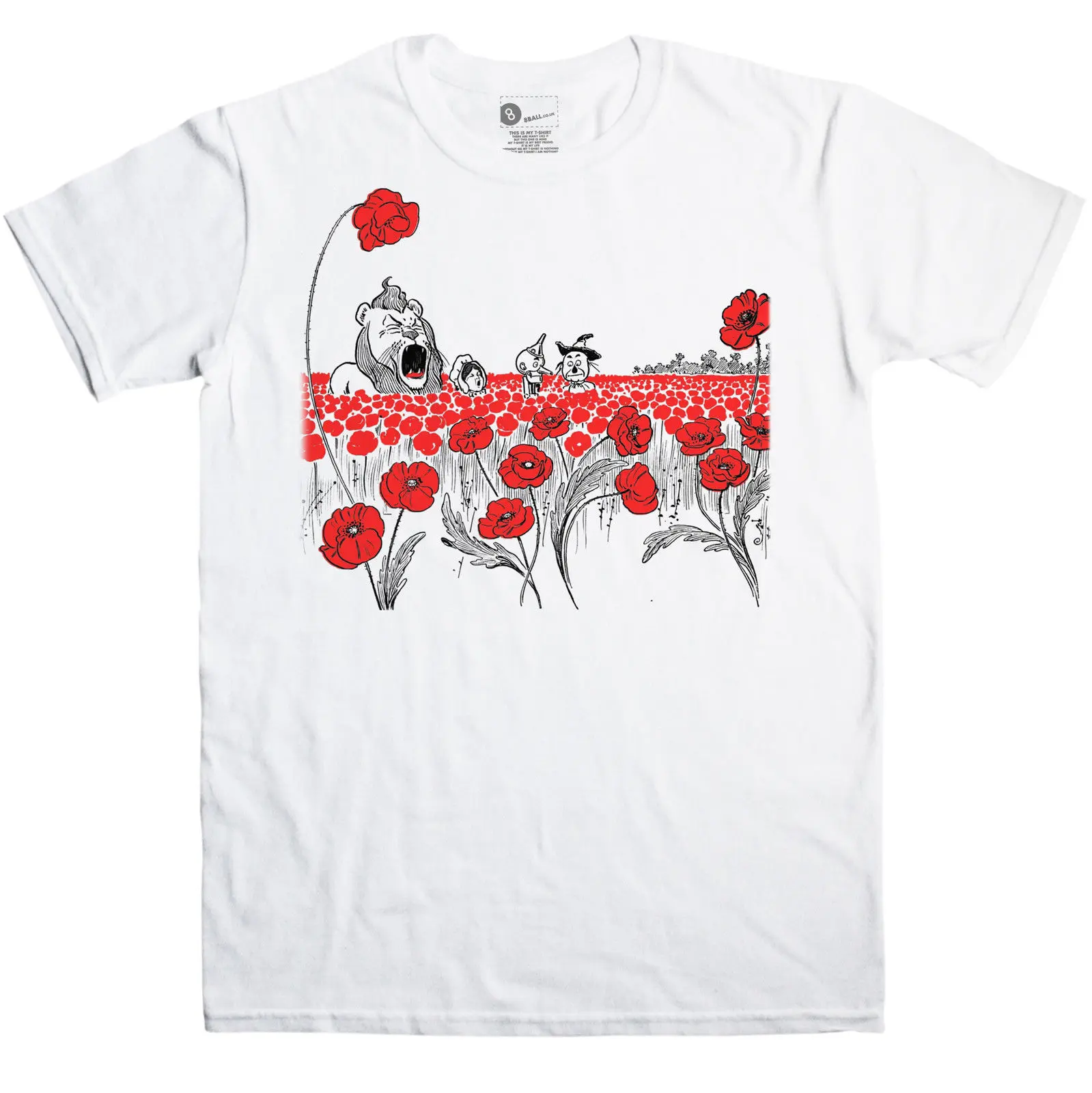Wizard Of Oz T Shirt - Poppy Field 2019 New Fashion shirt Brand Hip Hop Print Men Tee High Quality 100% Cotton |