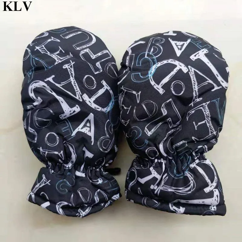 KLV, новые детские зимние теплые водонепроницаемые ветрозащитные лыжные перчатки, уличные детские варежки в горошек для мальчиков и девочек