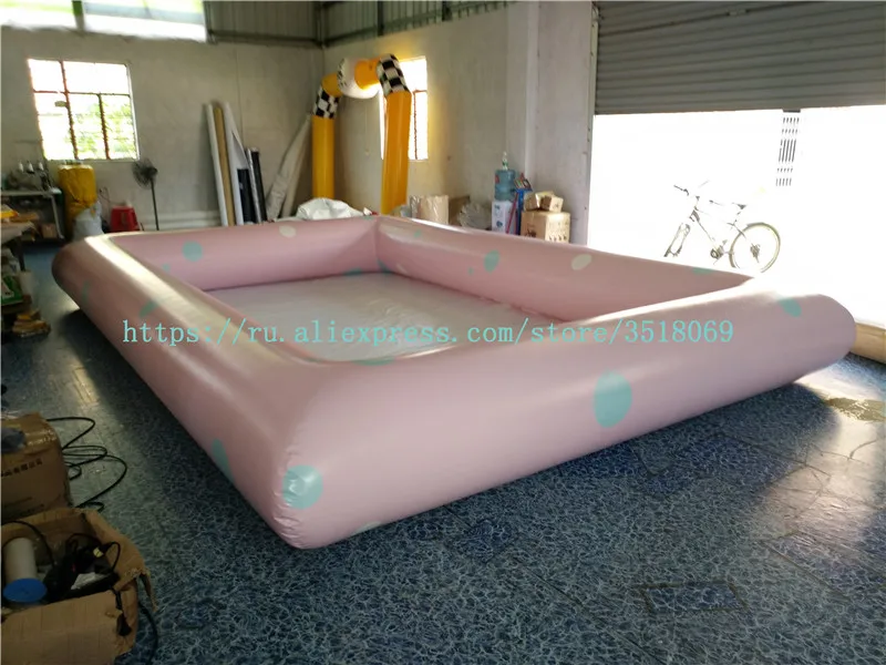 

Sale of pink 4/6 m PVC inflatable swimming pool, outdoor commercial inflatable pool.