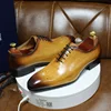 Chaussures en cuir véritable pour hommes, modèle Daniel, style italien, bleu, violet, Oxfords ► Photo 3/6
