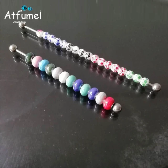 4pcs Metal Charm Beads Holder Jewelry Pear Beads Display Storage