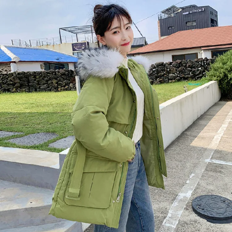 

Mid-length down Jacket Cotton-padded Clothes Women's 2019 New Style Junior High School Students MORI Series Cotton-padded Jacket