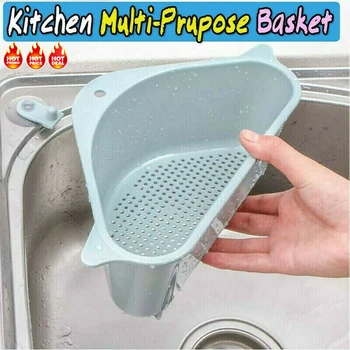 

Triangular Sink Drain Shelf Drain Rack Multifunctional Storage Holders Sucker AU