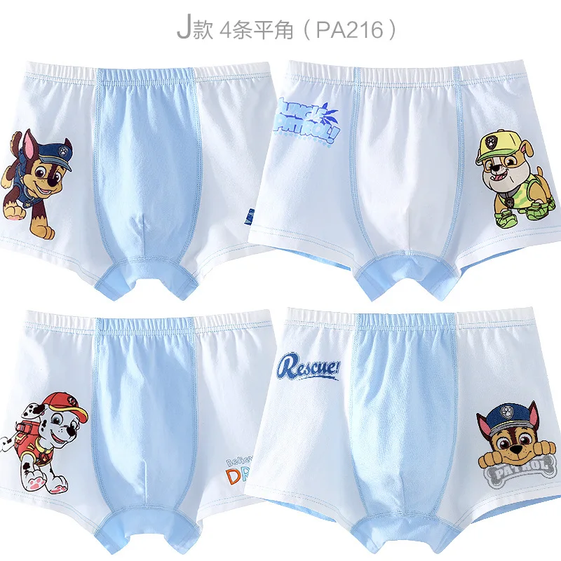 4Pcs/set Genuine Paw patrol everest skye Baby boy Girl Underwear Cartoon Kids Panties Cotton Underpants Children toy doll - Цвет: PA216