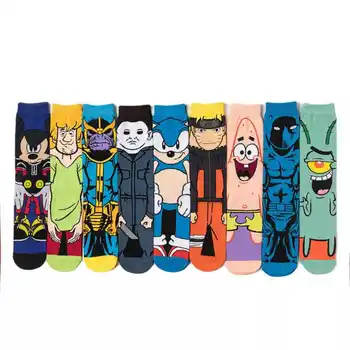 

Personality animation cartoon socks spring and autumn winter skateboard socks men's cotton socks