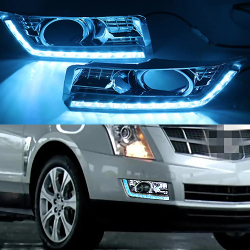 Автомобильная проблесковая для Cadillac SPX 2016 2015 2014 2013 2012 светодиодный DRL Дневной