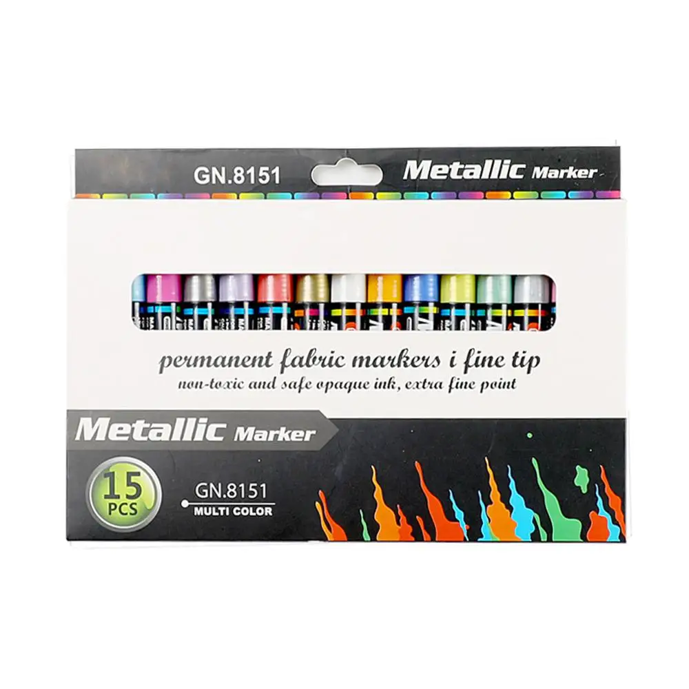 15 Colors 4/8/15/20 Цвета акриловые Краски маркер для белой доски для альбома Стекло Керамика рок ткань - Цвет: 15 Colors