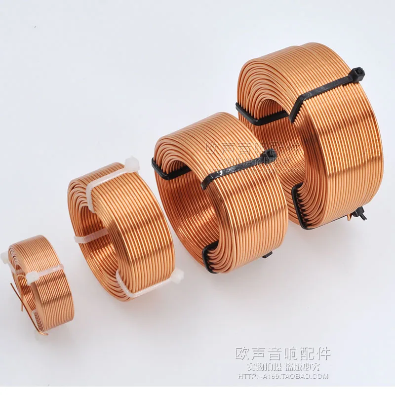 0.8mm Speaker Frequency Divider Copper Coil Oxygen-free Copper High Purity Hollow Inductor HIFI Sound Accessories