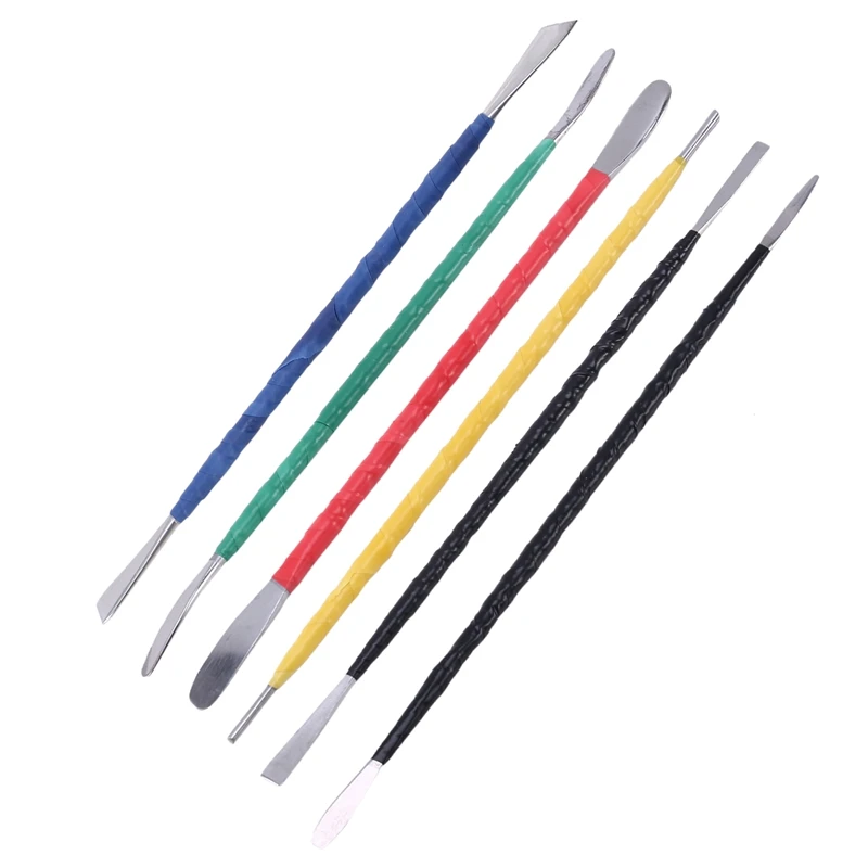 

NEW-6Pcs Cay Tools Pottery Sculpture Handmade Art DIY Clay Tool Double Heads Handicraft Tools Polymer Clay