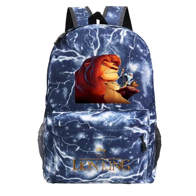 2021 New The Lion King Backpack Disney Cartoons Men Outdoor Travel Bag Laptop Bag Starry Sky Children Student School Bags Gifts 13