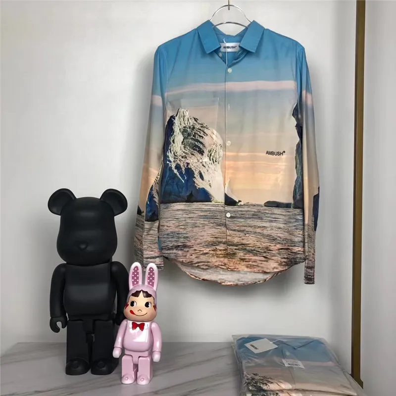 Пляжные дорожные рубашки для мужчин и женщин 1:1 лучшее качество 19FW галстук окрашивание Вышивка Мягкая засада рубашки