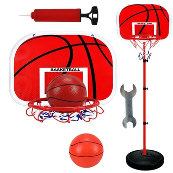 

Children's Basketball Set Racks Stand Metal Training Shot Indoor Outdoor Sports Lifting Basketball Frame (Red)