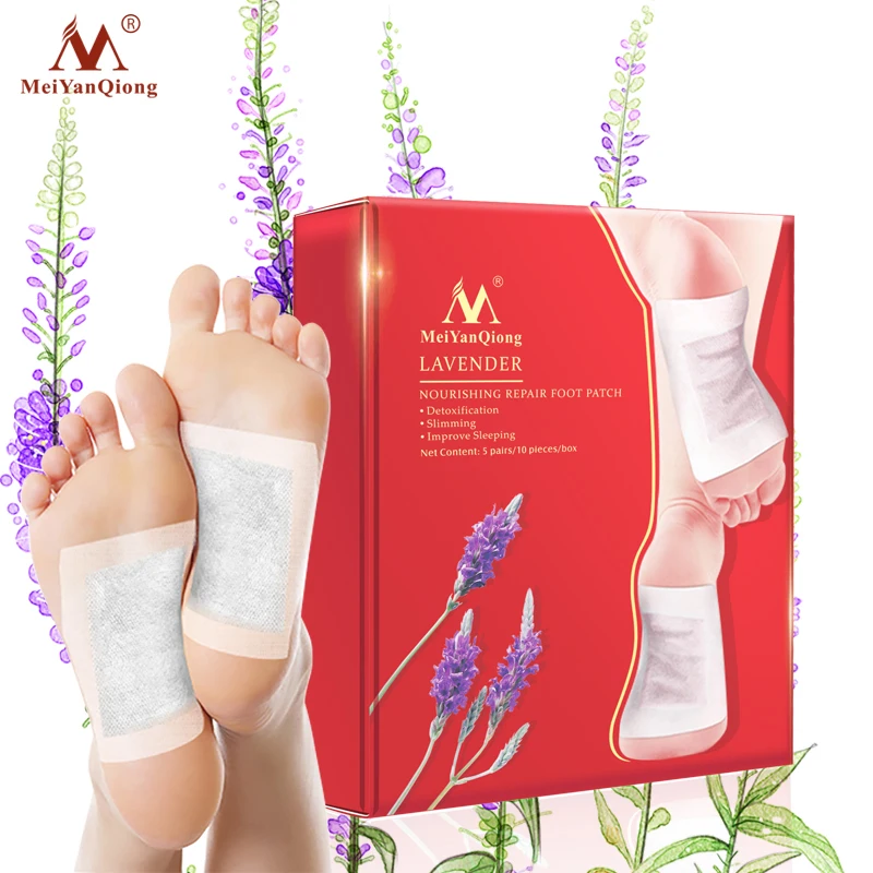 

1 Box Lavender Detox Foot Patches Pads Nourishing Repair Foot Patch Improve Sleep Quality Slimming Patch Loss Weight Care