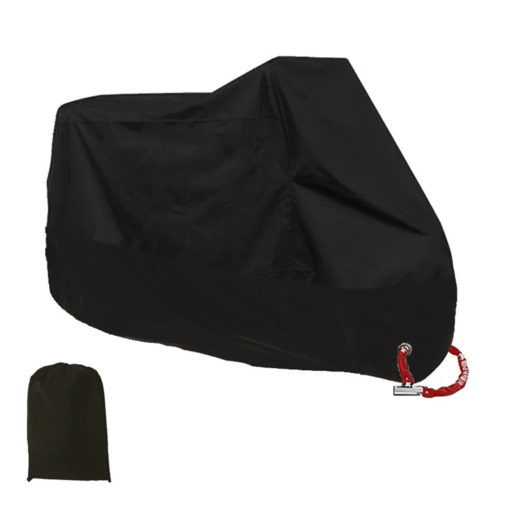 Крышка двигателя водонепроницаемый наружный протектор непромокаемое одеяло для улицы Мотоцикл Дождь Защита от солнца Пыленепроницаемая мото ткань - Цвет: All Black