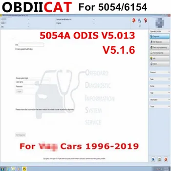

OBDIICAT New Version ODIS 5.1.3 ODIS 5.1.6 For 5054 5054A Car Diagnostic Tool 6154 For Cars 1996-2019 V5.13 Software With Video