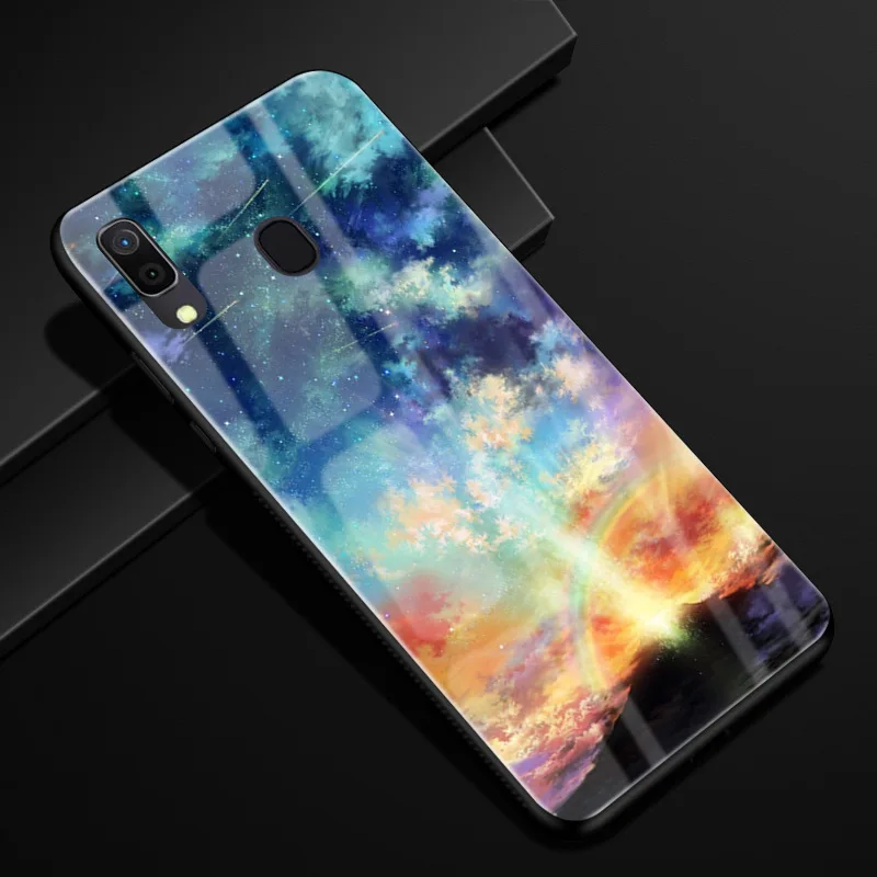 09 Для samsung Galaxy A30 A20 чехол оргстекло PC чехол для телефона черный TPU бампер чехол для samsung A30 A 30 Чехол A20 a 20 Coque - Цвет: 09