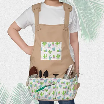 

Oil Waxed Canvas Retro Apron Garage Garden Hardware Waterproof and Oil Proof Apron Multi Pockets Tool Apron delantal cocina NEW