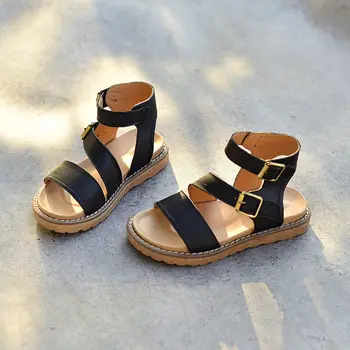 

2020 Summer Children's Roman Sandals Genuine Leather Fashion Princess Shoes Party Show Girls Sandals Euro: 26-36
