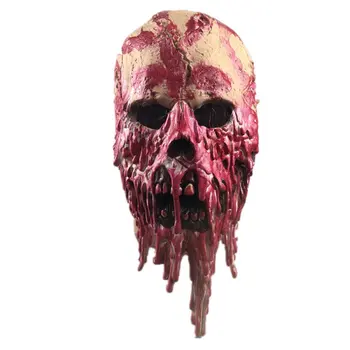 

Haunted House Dripping Blood Rot Latex Mask Halloween Scorpion Ghost Detective Zombie Walking Dead Zombie Devil Mask
