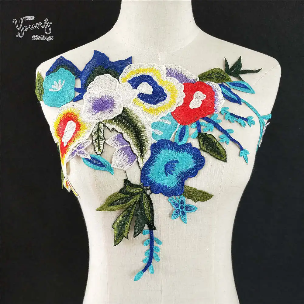 Exquisite Flower Embroidery Fabric Venise Sewing trims lace Applique Lace Collar Neckline DIY clothing Accessory | Дом и сад