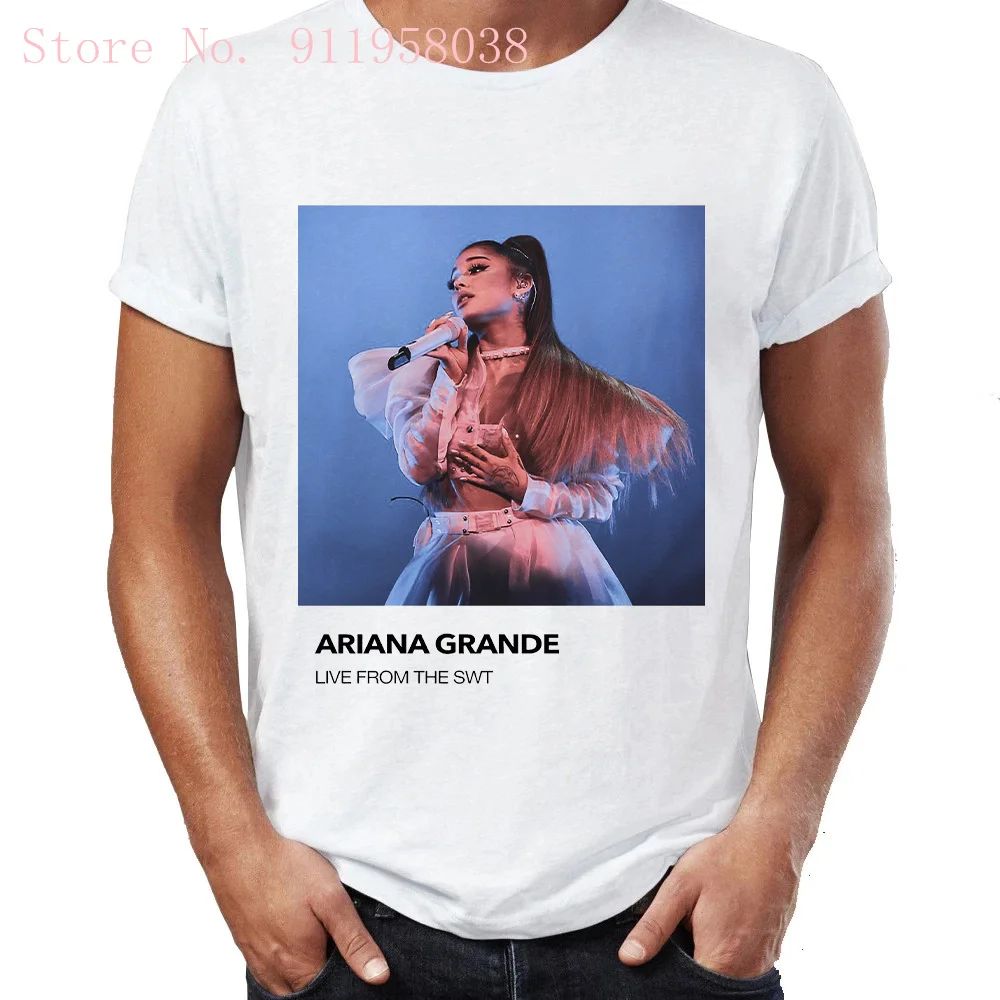 Kawaii Ariana Grande positions print Tshirt Harajuku sweet music singer cover t shirt oversized gothic punk women/men's T-Shirts