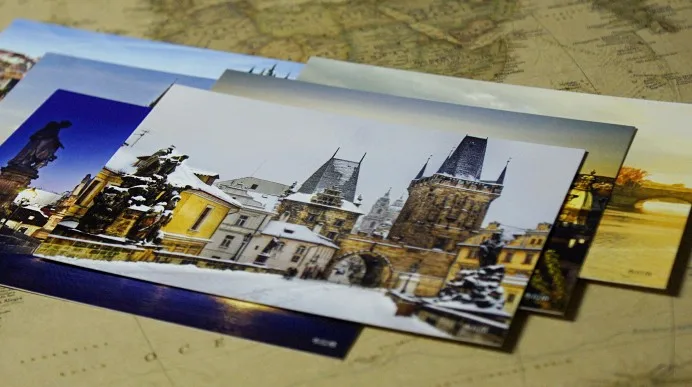 Изящный Подарок с городской культурой [Серия charm City-Прага, Чехия] открытка/открытка каждая шесть 13 моделей на выбор 1 посылка