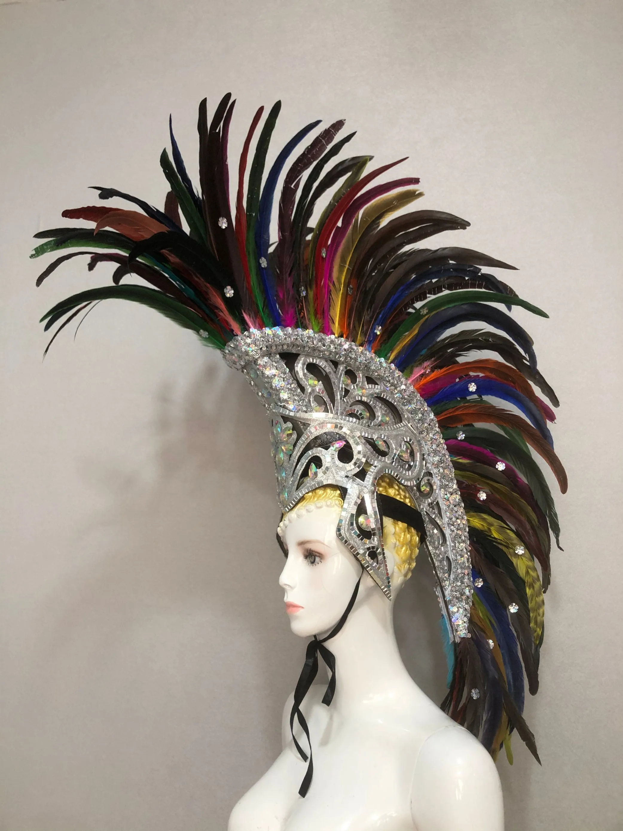 Grande Coiffe de Plumes, Accessoires de Performance, Carnaval MasTim ade -  AliExpress