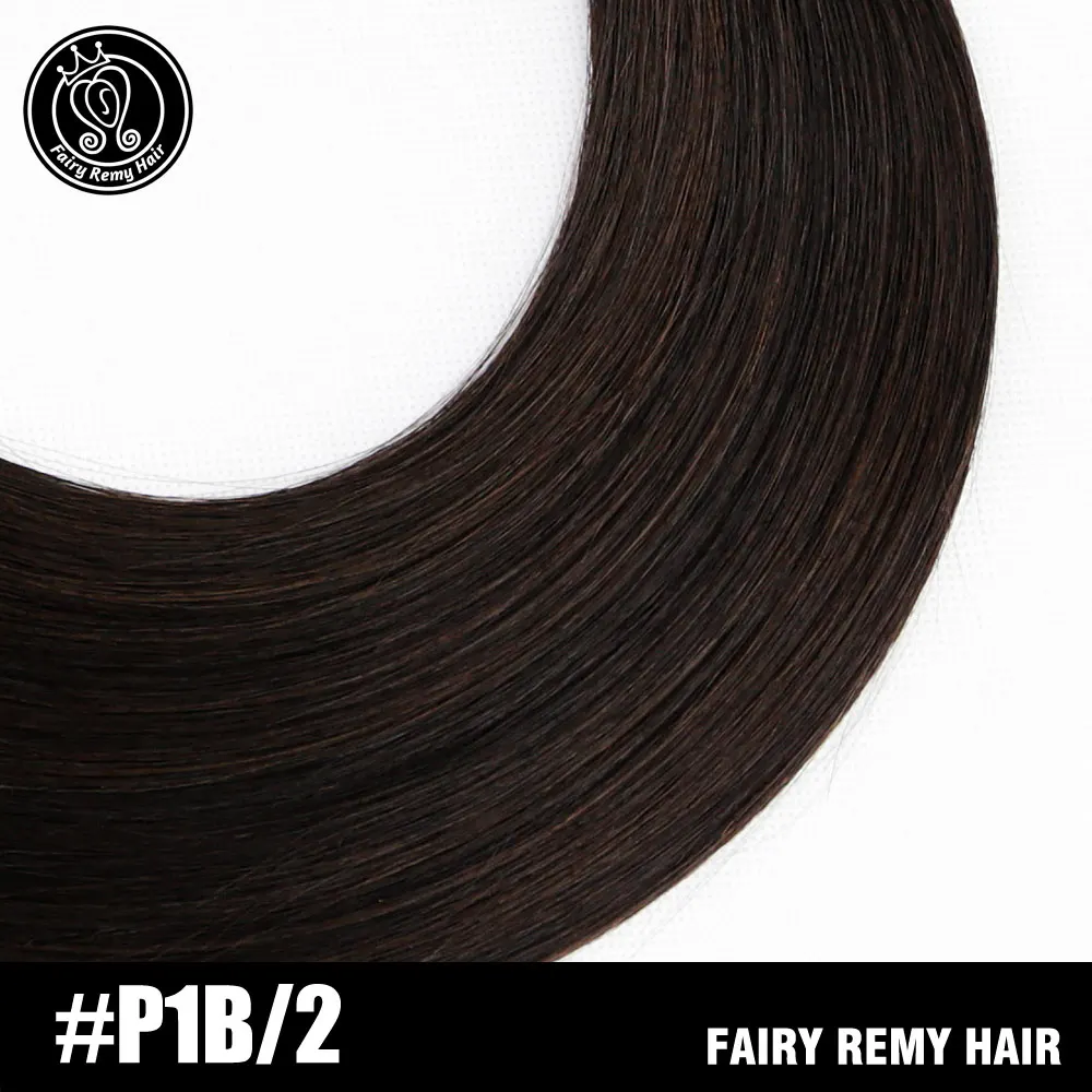 Сказочные волосы remy, 2,0 г/шт., 18 дюймов, человеческие волосы remy на ленте для наращивания, цветные волосы на ленте для наращивания, кожа, уток, Cheveux для наращивания, 40 г - Цвет: P1B-2