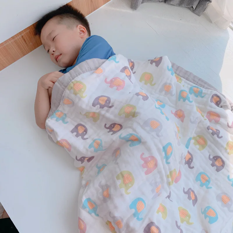 Cobertores do Bebê Camadas de Musselina Algodão Bebê Dormir Cobertor Swaddle Respirável Infantil Crianças 120*150cm 6 4 algodão bebê dormir cobertor swaddle respirável infantil