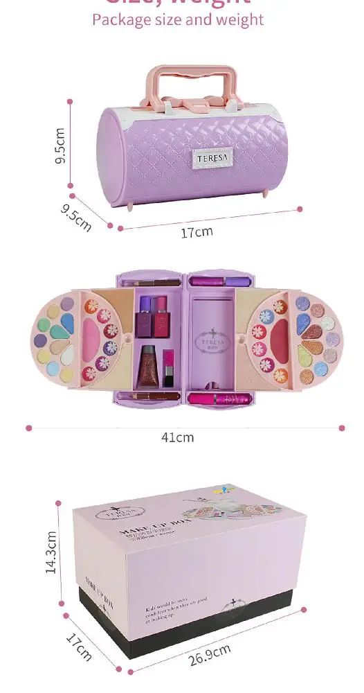 Kuulee 22754T Dreamy косметический чехол для детей водорастворимый Макияж Косметика ролевые игрушки макияж чехол Натуральная пыльца