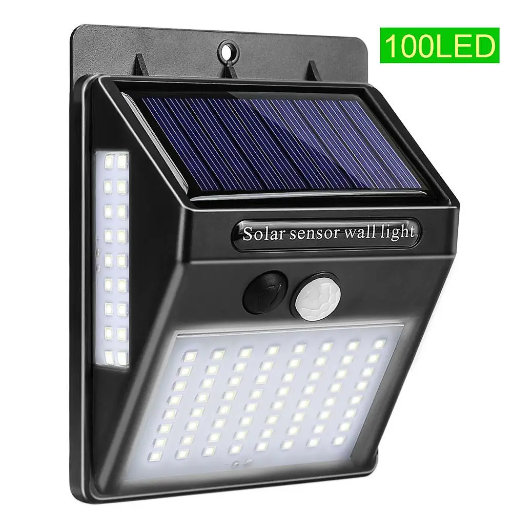 

Outdoor Solar Powered LED Wall Lamp Porch Lights Night Sensor Control PIR Motion Sensor Solar Lamp Fence Garden Auto ON OFF