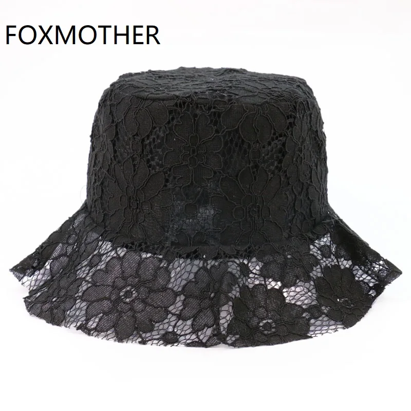 white floral bucket hat