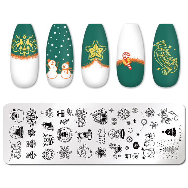 YOU Geometry Nail Stamping Plates Lines Animal Fruits Theme Template Plate Mold Nail Art Stencil Tools