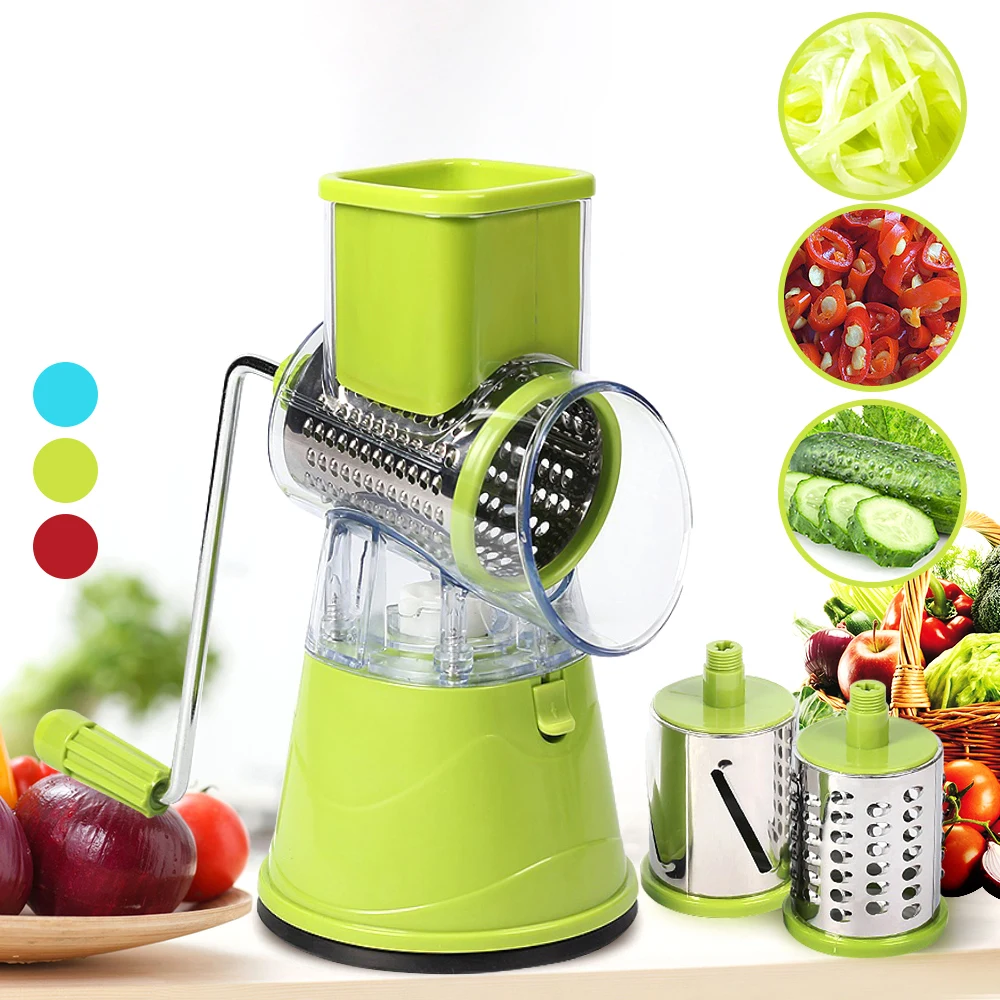 

Manual Vegetable Potato Roller Cutter Stainless Steel Blade Kitchen Slicer Roller Cutting Machine Handheld Food Processor
