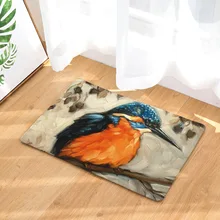 Zeegle Birds Painting Welcome Door Mat Hallway Rugs Absorbing Kitchen Area Rug Non-slip Bathroom Bath Mats Bedroom Carpets