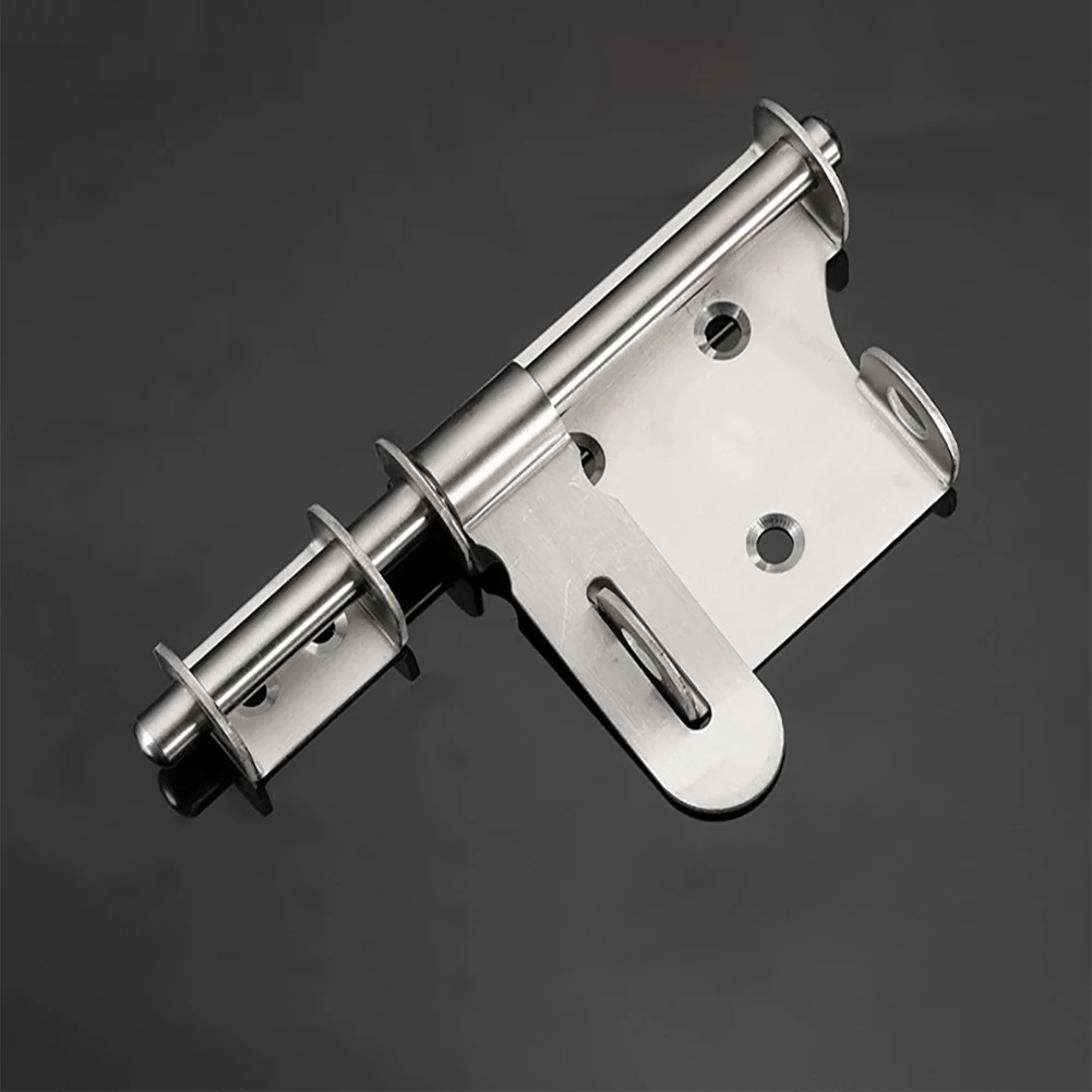 

Practical Trumpet Staple Lock Safety Stainless Steel Slide Bolt Hardware Home Durable Gate Anti-theft Door Latch Hasp