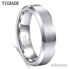 Tigrade 4/6/8mm Unisex Ring Silver Color Brushed Tungsten Carbide Rings For Women Couple Wedding Band Men Anels Dropshipping 1