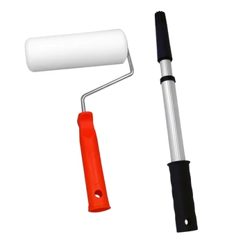 

1 Set 7 Inch Sponge Paint Roller With 17 Inch Smooth Rod Telescopic Finish