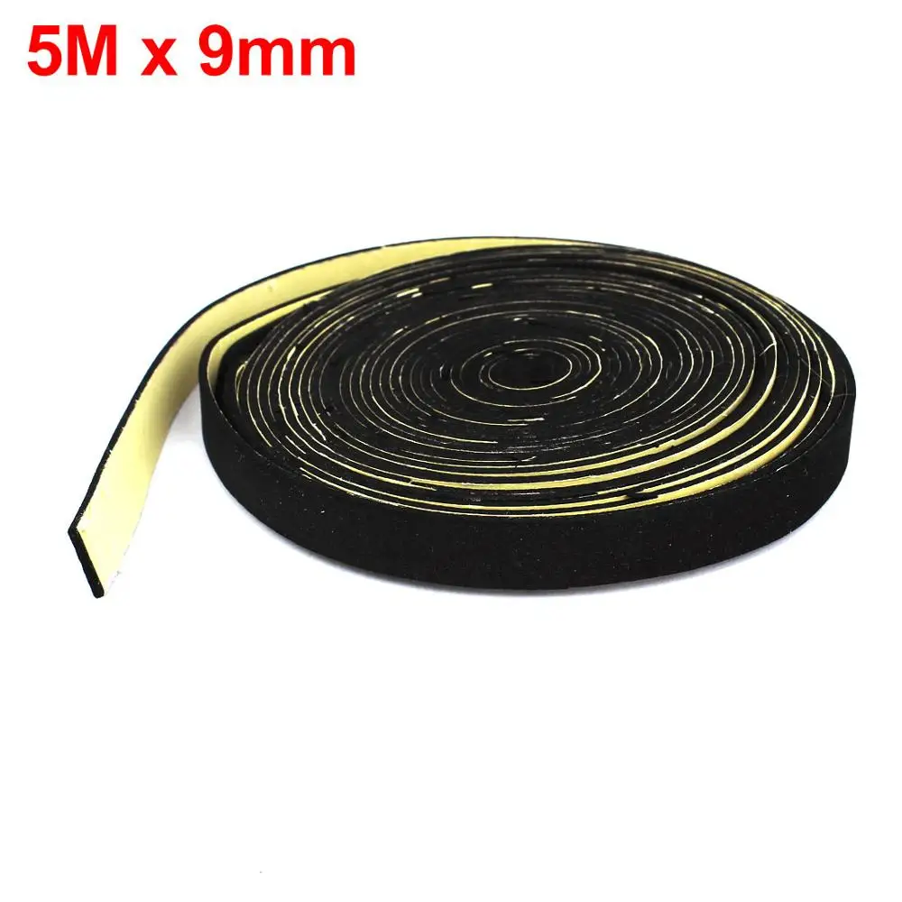 UXCELL Car Audio Speaker Sealing Tape 5mx9mm 10mx1cm Black Foam Rubber Strip Soundproof Sponge Strip Tape For Speaker