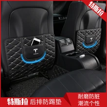 2 шт./компл. тюнинг для заднего сидения автомобиля, Противоударная Подушка колодка задних пассажиров логотип анти-грязный пэд автомобильные аксессуары для Tesla модель 3