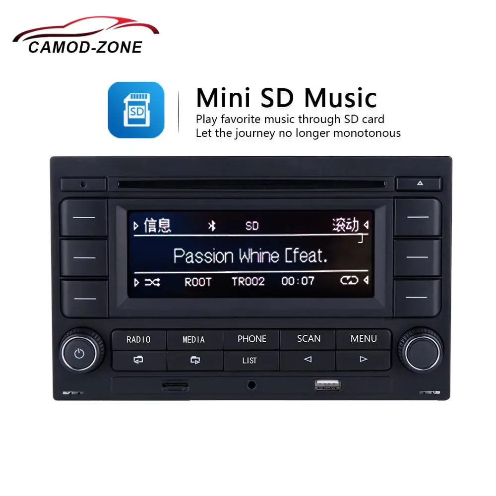 Автомобильный радиоприемник Bluetooth RCN210 CD плеер USB MP3 AUX 31G 035 185 для VW Polo 9N Golf Jetta MK4 Passat