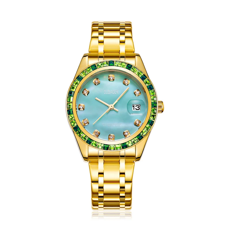 Relogios Femininos бренд oubaoer Топ Роскошные Кварцевые часы с календарем женские часы из нержавеющей стали стразы женские часы