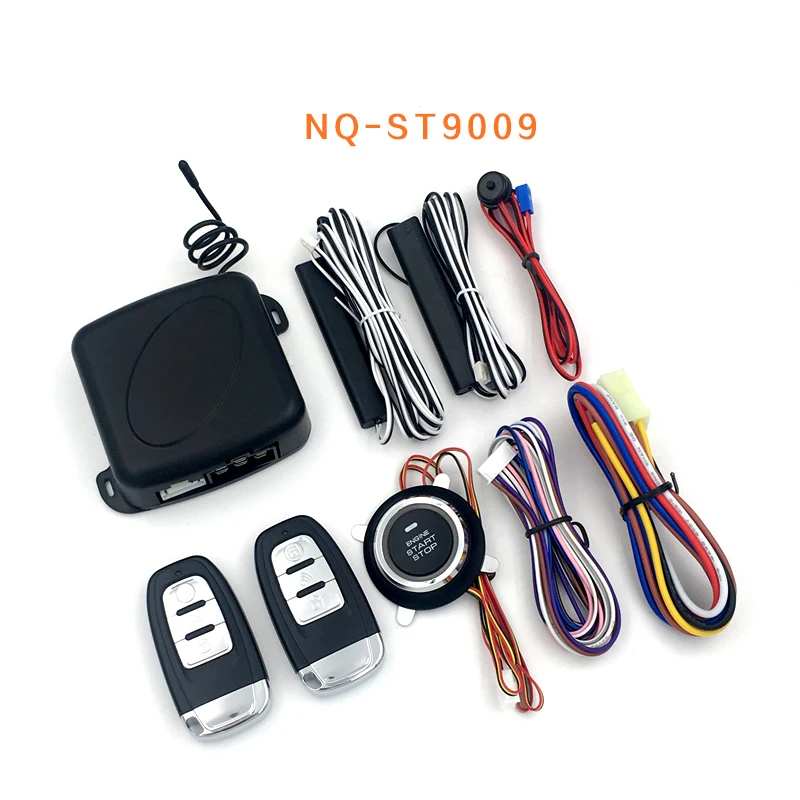  Balight One Way Car Alarm System with Engine Start LCD Remote Control Key Fob Case For B9 with sili