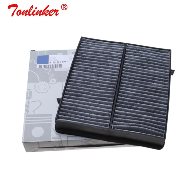 Filtro de Cabine do Carro A1638350047 para Mercedes M-classe Ml270 Ml320 Ml350 Ml400 Ml430 Ml500 Ml55 Modelo Amg Oem W163 1998-2005 Ml230 10 ML320 ML350 ML400 ML430 ML500 ML55 Modelo AMG