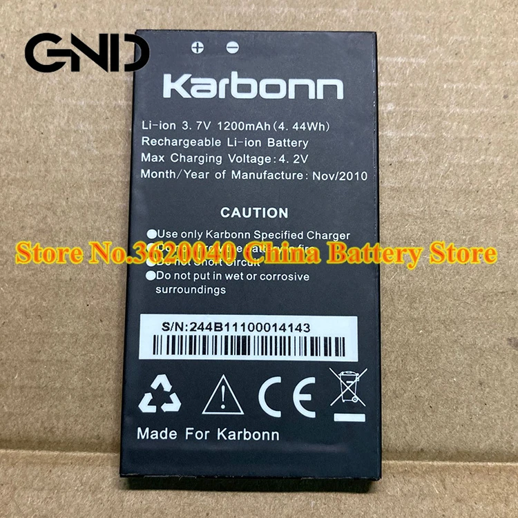 GND 3.7V 1200mAh 4.44Wh 244B11100014143 Replacement Battery For Karbonn  S/N:244B11100014143 Li ion bateria Li Polymer Batteries|Mobile Phone  Batteries| - AliExpress