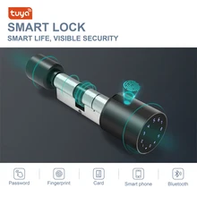 Tuya Vingerafdruk Smart Lock Cilinder Wachtwoord Elektronische Bluetooth Deur Slot Met Code Digitale Toetsenbord Thuis Intelligente Slot